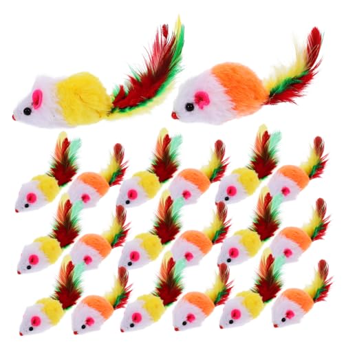 WOONEKY Realistische Mäuse mit Federschwänzen 20 PCS Pelziges Katzenspielzeug Haustierspielzeug für Katzen Haustierspielzeug WOONEKY Realistische Mäuse mit Federschwänzen 20 PCS Pelziges Katzenspielzeug Haustierspielzeug für Katzen Haustierspielzeug von WOONEKY