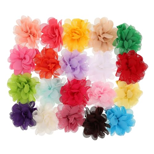 WOONEKY 20 Stück Dekorative Haarspangen Für Haustiere Blumendekorationen Haar Accessoires Chiffon Blumenschleifen Haar Accessoires Für Hunde Tierhaar Ornamente Haarblumen von WOONEKY