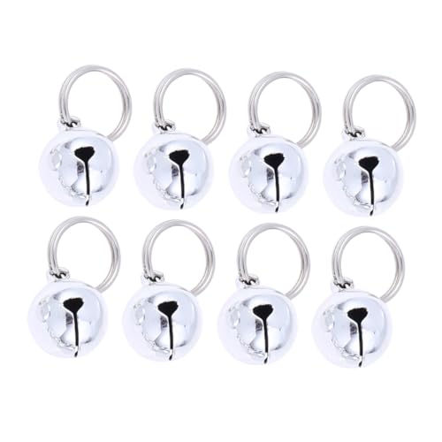 WOONEKY 20 Stück Teiliges Metallglöckchen für Haustierhalsband Silberne Katzen und Hundeglocken Langlebiges Zubehör mit Klingelfunktion Geeignet für Tägliches Tragen und Haustiertraining von WOONEKY