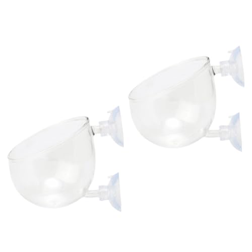 WOONEKY Aquarium Pflanzenhalter Tassen Saugnapf Gecko Lebensmittel Regal Glas Pflanzen Tassen für Aquarium von WOONEKY