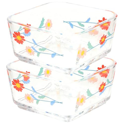 WOONEKY Schüssel 2er-Pack Glasfutternapf Nicht-Hamster-wassernapf-Funktion WOONEKY Schüssel 2er-Pack Glasfutternapf Nicht-Hamster-wassernapf-Funktion von WOONEKY