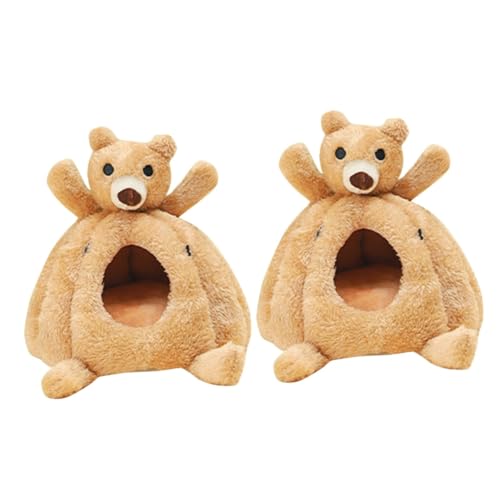 WOONEKY 2stücke Cage Hamster Haus Bequemes Und Warmes Versteck Für Hamster Chinchillas Und Kleine Haustiere Für Winter Kuscheliges Design Rückzugsmöglichkeit von WOONEKY