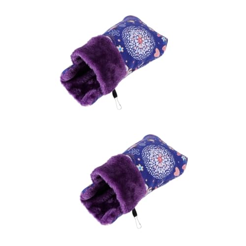 WOONEKY 2 Stücke Hamster Kuscheln Beutel Haustier Hängematte Bett Warme Bettwäsche Für Hamster Nest Weiche Baumwolle von WOONEKY