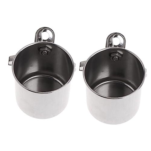 WOONEKY 2stücke Edelstahl Futter Und Wasserschalen Für Papageien Tragbare Futterschalen Für Vogelkäfige Große Klemmschalen Leicht Zu Reinigen Und Langlebig Geeignet Für Kleine Vögel WOONEKY 2stücke Edelstahl Futter Und Wasserschalen Für Papageien Tragbare Futterschalen Für Vogelkäfige Große Klemmschalen Leicht Zu Reinigen Und Langlebig Geeignet Für Kleine Vögel von WOONEKY