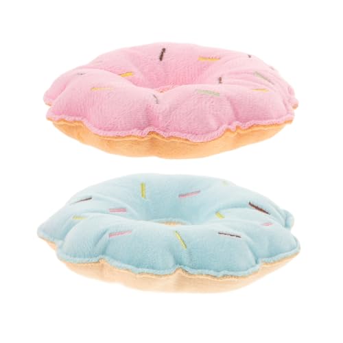 WOONEKY 2 Stücke Haustiere Plüsch Hund Spielzeug Donut Form Molaren Kauen Spielzeug Für Welpen Medium Hunde Leicht Zu Reinigen Quietschend WOONEKY 2 Stücke Haustiere Plüsch Hund Spielzeug Donut Form Molaren Kauen Spielzeug Für Welpen Medium Hunde Leicht Zu Reinigen Quietschend von WOONEKY