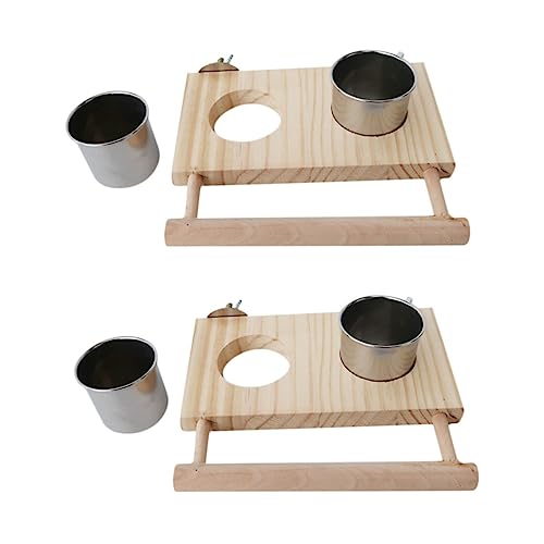 WOONEKY 2St Schüssel für Papagei pet Food Container futterdose Futtertank Futterbox für Papageien Futterspender für Papageien Futternapf für Vögel Futternapf für Papageien Protokoll von WOONEKY