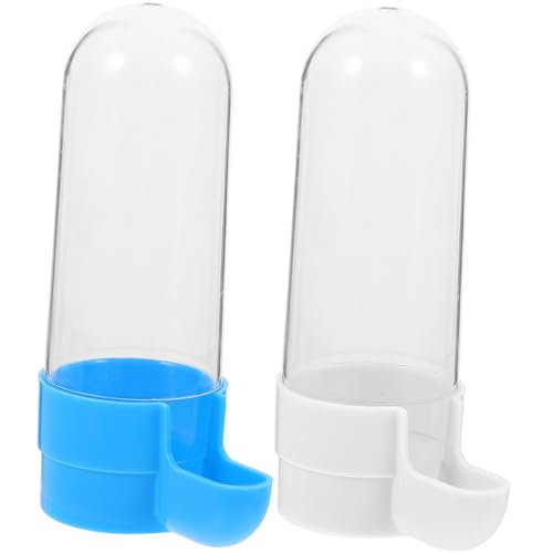 WOONEKY 2 Stück Vogel-wasserflasche Für Käfig-futterspender Papagei-trinknapf Vogelfutterbox Zubehör Breiter Schlitz Glatte Fütterung Haustiervögel Farbe von WOONEKY