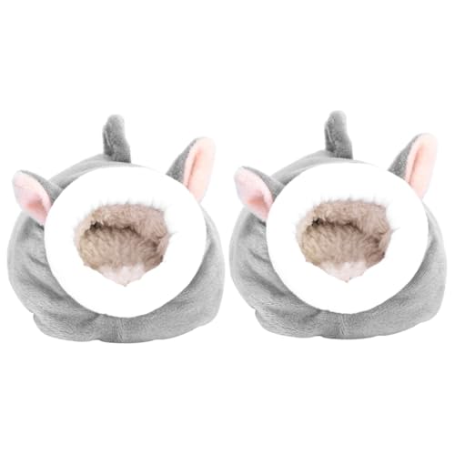 WOONEKY 2 Stücke Hamster Bett Warme Nest Pet Supplies Tasche Für Tiere Für Couch Auto Oder Zu Grau von WOONEKY