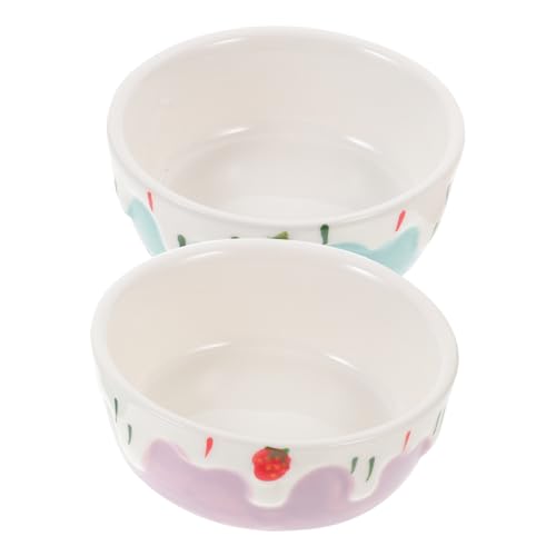 WOONEKY 2 Stück Keramik Futternapf für Hamster Igel Meerschweinchen Futter und Wassernapf rutschfest Einfach zu Reinigen für Kleine Tiere WOONEKY 2 Stück Keramik Futternapf für Hamster Igel Meerschweinchen Futter und Wassernapf rutschfest Einfach zu Reinigen für Kleine Tiere von WOONEKY