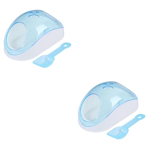 WOONEKY 2stücke Kleintier Sandbad Haus Für Hamster Und Chinchillas Tragbarer -badecontainer Mit Sandlöffel Halbtransparentes Design Für Bessere Beobachtung Sky-blau Für Stressfreies WOONEKY 2stücke Kleintier Sandbad Haus Für Hamster Und Chinchillas Tragbarer -badecontainer Mit Sandlöffel Halbtransparentes Design Für Bessere Beobachtung Sky-blau Für Stressfreies von WOONEKY