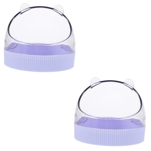 WOONEKY 2st Futternapf Für Kleintiere Futterautomat Für Hamster Essen Katzengericht Wassernapf Für Hamster Hamster-futterteller Transparente Hamsterschale Rattenzubehör Lavender Acryl WOONEKY 2st Futternapf Für Kleintiere Futterautomat Für Hamster Essen Katzengericht Wassernapf Für Hamster Hamster-futterteller Transparente Hamsterschale Rattenzubehör Lavender Acryl von WOONEKY