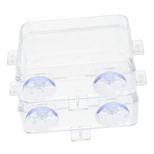 WOONEKY 2stücke Reptile Feeding Bowls Praktische Futterschalen Mit Saugnapf Für Reptilien Transparent Für Futter Und Wasser Langlebig Und Einfach Zu Reinigen von WOONEKY