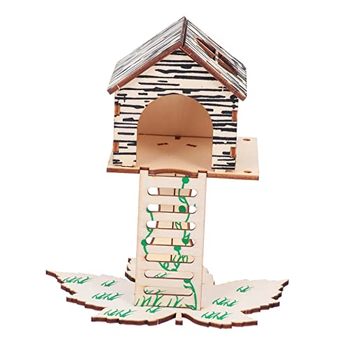 WOONEKY 2stücke Hamsterversteck-Haus Mit Plattform Spielzeug Für Kleine Tiere Für Hamster Mäuse Und Andere Kleintiere Bietet Rückzugsorte Und Spielmöglichkeiten von WOONEKY