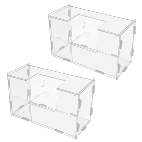 WOONEKY Stabiler Futterspender aus Acryl für Kaninchen und Meerschweinchen Heuspender Katzentoilette für einfache Reinigung WOONEKY Stabiler Futterspender aus Acryl für Kaninchen und Meerschweinchen Heuspender Katzentoilette für einfache Reinigung von WOONEKY