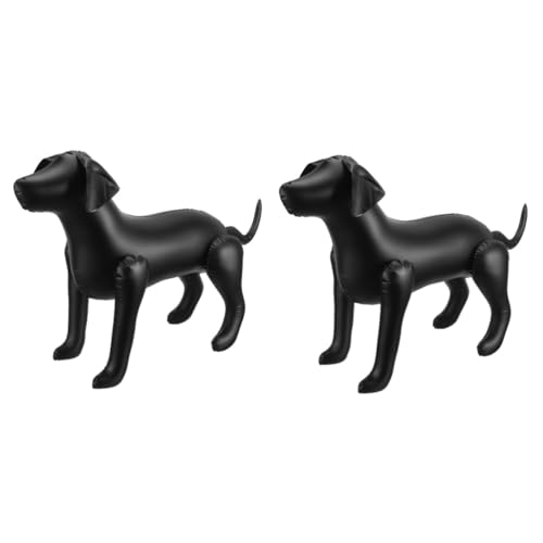 WOONEKY 2st Haustierbekleidungsmodell Ausstellungsstand Für Hundekleidung Schaufensterpuppe Für Die Hundepflege Aufblasbares Hundemodell Aufblasbarer Hund Schaufensterpuppen Black PVC von WOONEKY