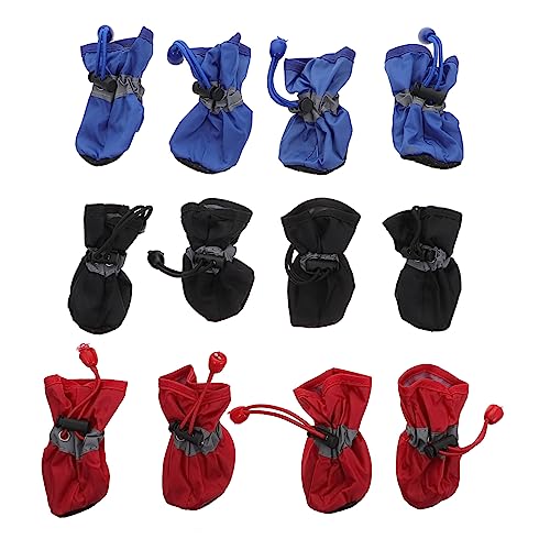 WOONEKY Haustierbedarf 3er-Pack wasserdichte Hundeschuhe verdickte Regenstiefel für Hunde rutschfest bequem WOONEKY Haustierbedarf 3er-Pack wasserdichte Hundeschuhe verdickte Regenstiefel für Hunde rutschfest bequem von WOONEKY