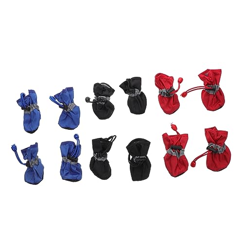 WOONEKY Regenstiefel-Set für Haustiere 3 Paar wasserdichte Hundestiefel gemütliche robuste regenfeste Hundeschuhe WOONEKY Regenstiefel-Set für Haustiere 3 Paar wasserdichte Hundestiefel gemütliche robuste regenfeste Hundeschuhe von WOONEKY