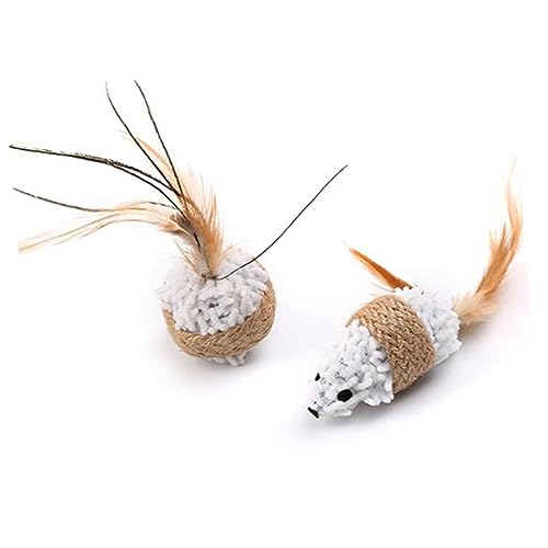 WOONEKY Pädagogisches Katzenspielzeug-Set 3-teilig Seil-Katzenspielzeug Plüsch-Ratten-Katzenminze-Spielzeug Stock Haustier-Greifenspielzeug für Kätzchen WOONEKY Pädagogisches Katzenspielzeug-Set 3-teilig Seil-Katzenspielzeug Plüsch-Ratten-Katzenminze-Spielzeug Stock Haustier-Greifenspielzeug für Kätzchen von WOONEKY