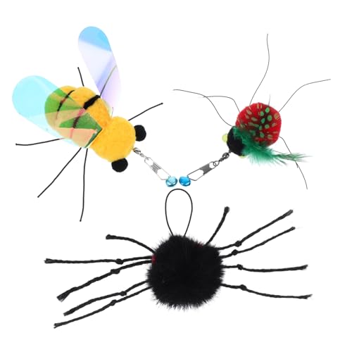 WOONEKY 3 Stück Katzen Nachfüllpack Interaktive Plüsch Insekten für Kätzchen Ersatz für Katzenspielzeug für Indoor Katzen Fördert Aktivität und Spaß WOONEKY 3 Stück Katzen Nachfüllpack Interaktive Plüsch Insekten für Kätzchen Ersatz für Katzenspielzeug für Indoor Katzen Fördert Aktivität und Spaß von WOONEKY
