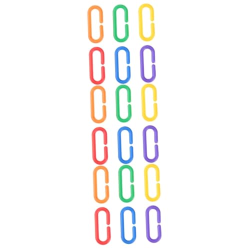 WOONEKY 300stücke C-Clips Haken Bunte Kunststoff-kettenlinks Für Papageien-Spielzeug Geeignet Für Wellensittiche Und Kleine Vögel Und Unterhaltsam Für -projekte von WOONEKY
