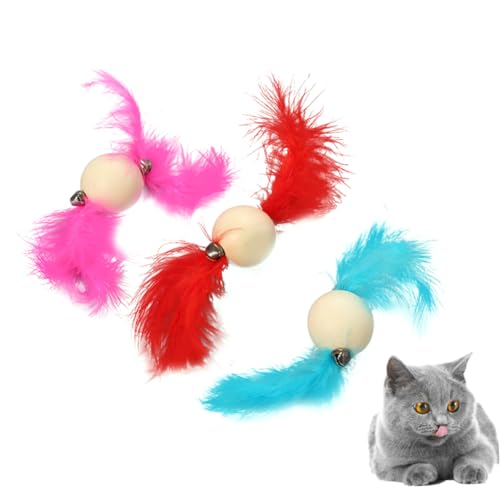 WOONEKY 3St Ball Spielzeug für Katzen interaktives Spielzeug ausstecher lustig Spielzeug für Geschäft cat Toy Katze Zauberstab Katzenrolle Katzen-Teaser Spielzeuge Trainingsspielzeug WOONEKY 3St Ball Spielzeug für Katzen interaktives Spielzeug ausstecher lustig Spielzeug für Geschäft cat Toy Katze Zauberstab Katzenrolle Katzen-Teaser Spielzeuge Trainingsspielzeug von WOONEKY