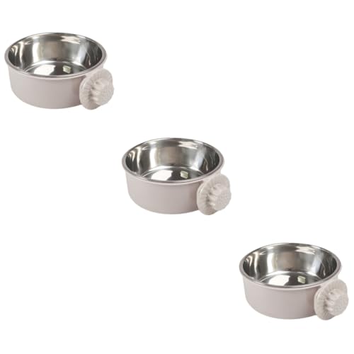 WOONEKY 3St Futterautomat für Haustiere Schale Vogelkäfig Tassen Hundenapf Praktische Futterschale für Haustiere Futterschale mit Aufhängung für Haustiere Haustiernapf Hundefutter Grey WOONEKY 3St Futterautomat für Haustiere Schale Vogelkäfig Tassen Hundenapf Praktische Futterschale für Haustiere Futterschale mit Aufhängung für Haustiere Haustiernapf Hundefutter Grey von WOONEKY