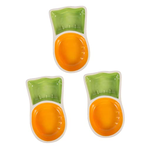 WOONEKY 3St Haustiernapf pet Bowl keramikschüsseln Kleintier Futternapf Kleiner Tierfutternapf Futterautomat für Hamster Hundefutter Hamsterschale aus Keramik Feeder in Karottenform Orange WOONEKY 3St Haustiernapf pet Bowl keramikschüsseln Kleintier Futternapf Kleiner Tierfutternapf Futterautomat für Hamster Hundefutter Hamsterschale aus Keramik Feeder in Karottenform Orange von WOONEKY