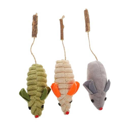 WOONEKY 3Pcs Katze Spielzeug Indoor Katzenminze Kauen Spielzeug für Kätzchen Interaktive Haustier Spielzeug Material WOONEKY 3Pcs Katze Spielzeug Indoor Katzenminze Kauen Spielzeug für Kätzchen Interaktive Haustier Spielzeug Material von WOONEKY