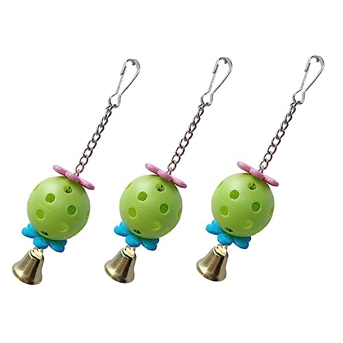 WOONEKY Vogelglocken 3er-Pack Papageienspielzeug aus Acryl und Metall sicheres Schnabel- und Nagelspielzeug für Vögel Papageienkäfig-Zubehör WOONEKY Vogelglocken 3er-Pack Papageienspielzeug aus Acryl und Metall sicheres Schnabel- und Nagelspielzeug für Vögel Papageienkäfig-Zubehör von WOONEKY
