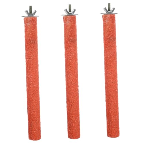 WOONEKY 3 Stücke Papagei Spielzeug Für Papageien Vogel Klettern Stehen Schleifen Stick Stehen Pet Übung Spielzeug Zufällige Farbe von WOONEKY