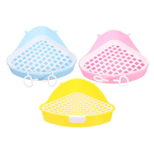 WOONEKY 3st Haustiertoilette Kaninchen Tablett Kaninchenkotschale Boxen Für Kaninchen Tierkäfig Toilette Katzentoilette Für Kleintiere Kaninchen-töpfchentrainer Rattenstreu Plastik WOONEKY 3st Haustiertoilette Kaninchen Tablett Kaninchenkotschale Boxen Für Kaninchen Tierkäfig Toilette Katzentoilette Für Kleintiere Kaninchen-töpfchentrainer Rattenstreu Plastik von WOONEKY