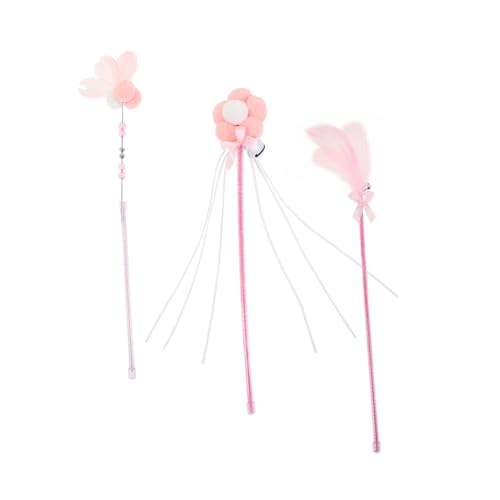 WOONEKY 3 stücke Interaktive Katze Spielzeug Feder Automatische Katze Necken Zauberstab Kit Katze Übung Stick Spielzeug WOONEKY 3 stücke Interaktive Katze Spielzeug Feder Automatische Katze Necken Zauberstab Kit Katze Übung Stick Spielzeug von WOONEKY