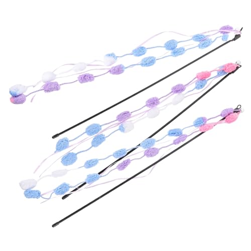 WOONEKY 3stücke Teiliges Interaktives Katzenspielzeug Aus Plüsch Bunte Katzenangel Mit Lustigen Teasing-Sticks Fördert Aktives Spielen Und Soziale Interaktion Für Katzen Und Kätzchen WOONEKY 3stücke Teiliges Interaktives Katzenspielzeug Aus Plüsch Bunte Katzenangel Mit Lustigen Teasing-Sticks Fördert Aktives Spielen Und Soziale Interaktion Für Katzen Und Kätzchen von WOONEKY