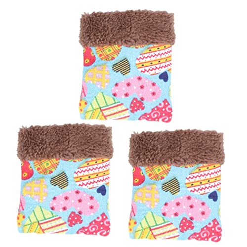 WOONEKY 3 Stücke Bequeme Für Hamster Meerschweinchen Fleece Decke Und Cartoon Druck Warme Nest Für WOONEKY 3 Stücke Bequeme Für Hamster Meerschweinchen Fleece Decke Und Cartoon Druck Warme Nest Für von WOONEKY