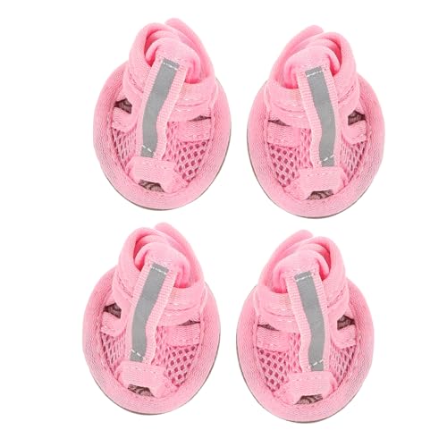 WOONEKY Hundeschuhe für Pfoten Mesh-Haustiersandalen atmungsaktive Sohle Sommer-Hundestiefel rutschfeste Turnschuhe Haustierbedarf Rosa Größe 2 WOONEKY Hundeschuhe für Pfoten Mesh-Haustiersandalen atmungsaktive Sohle Sommer-Hundestiefel rutschfeste Turnschuhe Haustierbedarf Rosa Größe 2 von WOONEKY
