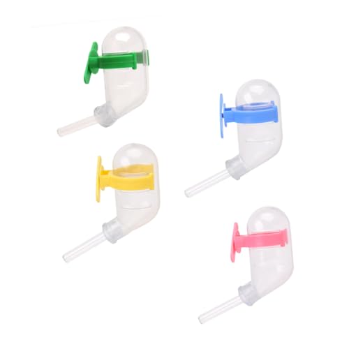 WOONEKY Futterflasche Für Haustiere 4er-Pack Tränke Für Hamster Großes Fassungsvermögen Installieren Auslaufsicher Für Haustierbedarf Zufällige Farbe von WOONEKY