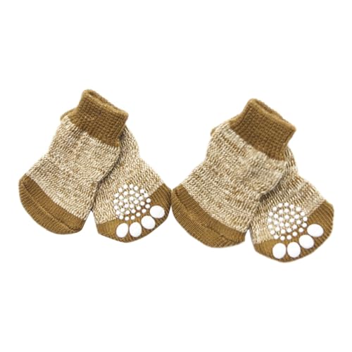 WOONEKY Adorable Doggie Socks 4er-Pack Baumwollsocken für Haustiere zum Schutz vor kaltem Wetter und zum Rutschen WOONEKY Adorable Doggie Socks 4er-Pack Baumwollsocken für Haustiere zum Schutz vor kaltem Wetter und zum Rutschen von WOONEKY