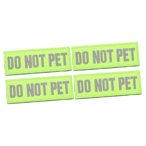 WOONEKY 2sets Nylon Reflektierende Erkennungsmarken Service Hund Patches Klebstoff Weste Warnung Aufkleber Zubehör 2 Stücke * 2 von WOONEKY