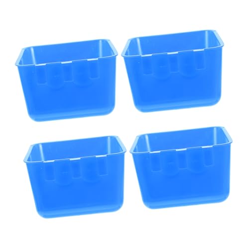 WOONEKY 4 Stück Hängende Futter und Wassernäpfe für Vogelkäfige Futterschalen für Kaninchen und Kleintiere Praktischer Trinkspender Blau WOONEKY 4 Stück Hängende Futter und Wassernäpfe für Vogelkäfige Futterschalen für Kaninchen und Kleintiere Praktischer Trinkspender Blau von WOONEKY