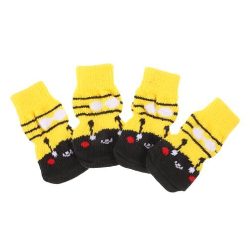 WOONEKY 4 stücke Hund Socken Anti Warme Haustier Pfoten Socken Weiche Baumwolle Pfotenschutz für Hunde WOONEKY 4 stücke Hund Socken Anti Warme Haustier Pfoten Socken Weiche Baumwolle Pfotenschutz für Hunde von WOONEKY