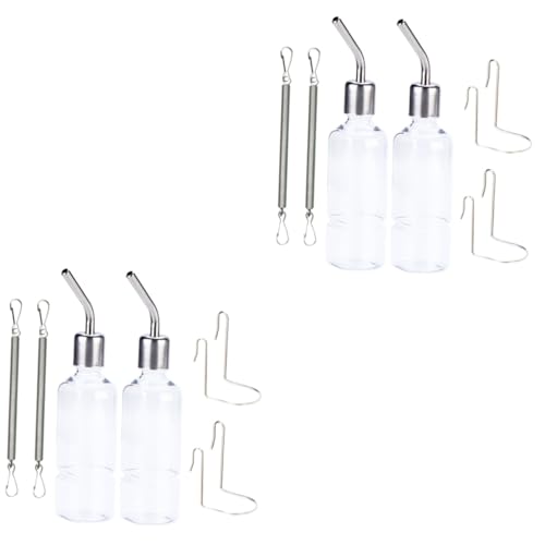 WOONEKY 2sets Eichhörnchen Trinkflasche Meerschweinchen Wasser Feeder Haustier Zubehör 2 Stücke * 2 von WOONEKY