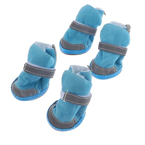 WOONEKY Hundeschuhe Reflektierende Spark Paws-Schuhe Für Welpen rutschfeste Warme Schneestiefel Für Haustiere 4 Stück WOONEKY Hundeschuhe Reflektierende Spark Paws-Schuhe Für Welpen rutschfeste Warme Schneestiefel Für Haustiere 4 Stück von WOONEKY
