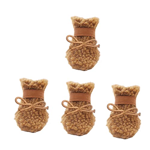 WOONEKY Schneestiefel für Haustiere 4er-Pack Hundeschuhe Plüsch Bequemes Tragen Schützt Den Boden Outdoor-hundeschuhe WOONEKY Schneestiefel für Haustiere 4er-Pack Hundeschuhe Plüsch Bequemes Tragen Schützt Den Boden Outdoor-hundeschuhe von WOONEKY