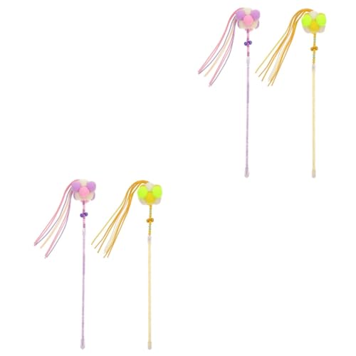 WOONEKY 4 Stück Katze Stick Katze Katzen-Stäbchen Katze übung Spielzeug Katzenübungsfänger interaktives katzenspielzeug Interactive cat Toy Teaser-Spielzeug Haustiergeschenk Plastik Yellow WOONEKY 4 Stück Katze Stick Katze Katzen-Stäbchen Katze übung Spielzeug Katzenübungsfänger interaktives katzenspielzeug Interactive cat Toy Teaser-Spielzeug Haustiergeschenk Plastik Yellow von WOONEKY
