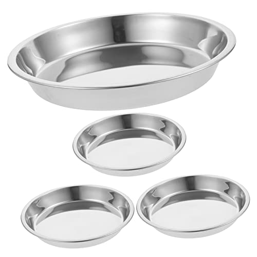 WOONEKY Entzückende Katzennäpfe 4 Stück Edelstahl-futternäpfe Große Kapazität Wassernapf Für Kätzchen Katzenfutternapf-Set von WOONEKY