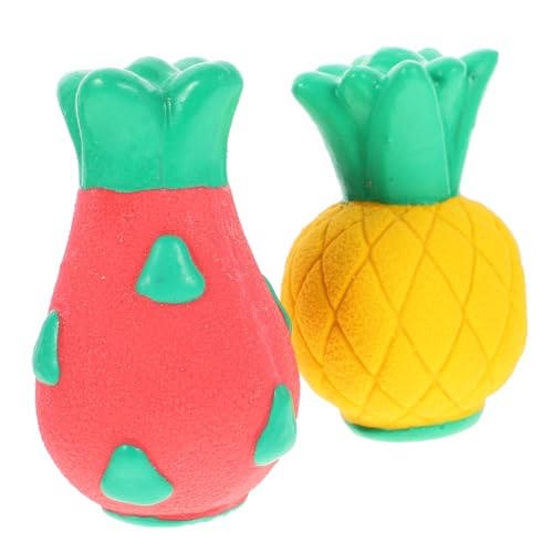 WOONEKY 4stücke Interaktive Kauspielzeuge Für Welpen -freie Geräuschvolle Spielzeuge Aus Robustem Material Für Zahnpflege Und Beschäftigung Form Von Ananas Und Drachenfrucht WOONEKY 4stücke Interaktive Kauspielzeuge Für Welpen -freie Geräuschvolle Spielzeuge Aus Robustem Material Für Zahnpflege Und Beschäftigung Form Von Ananas Und Drachenfrucht von WOONEKY