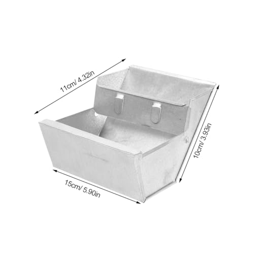 WOONEKY 4stücke Metall Futterbox Mit Großer Kapazität Schwerkraft-futterspender Für Kaninchen Küken Katzen Meerschweinchen Geflügel Kaninchenfutterautomat Weidefutterautomat von WOONEKY