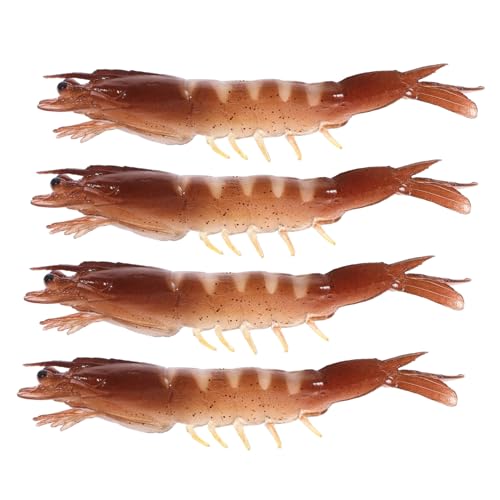 WOONEKY 4 Stück Realistische Garnelen Modell Simulation Garnelen Deko für Aquarien und Partys Naturgetreue Meereslebewesen Figuren für Sammlung und Bildung WOONEKY 4 Stück Realistische Garnelen Modell Simulation Garnelen Deko für Aquarien und Partys Naturgetreue Meereslebewesen Figuren für Sammlung und Bildung von WOONEKY