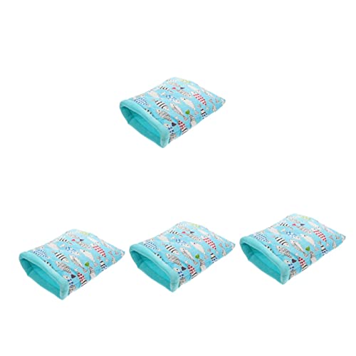 WOONEKY 4 Stücke Weiche Hamster Schlaf Bett Meerschweinchen Hideout Warme Nesting Tasche Für Kalten Jahreszeiten von WOONEKY