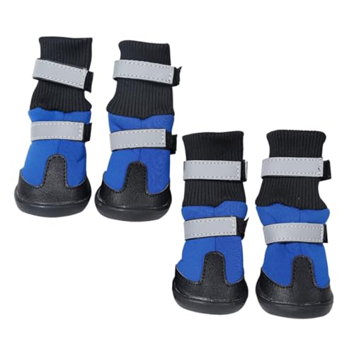 WOONEKY 4 Stück Schneestiefel Für Haustierschuhe Hundeschuhe Welpenschuhe - rutschfeste Outdoor-hundeschuhe Warme Schuhe WOONEKY 4 Stück Schneestiefel Für Haustierschuhe Hundeschuhe Welpenschuhe - rutschfeste Outdoor-hundeschuhe Warme Schuhe von WOONEKY